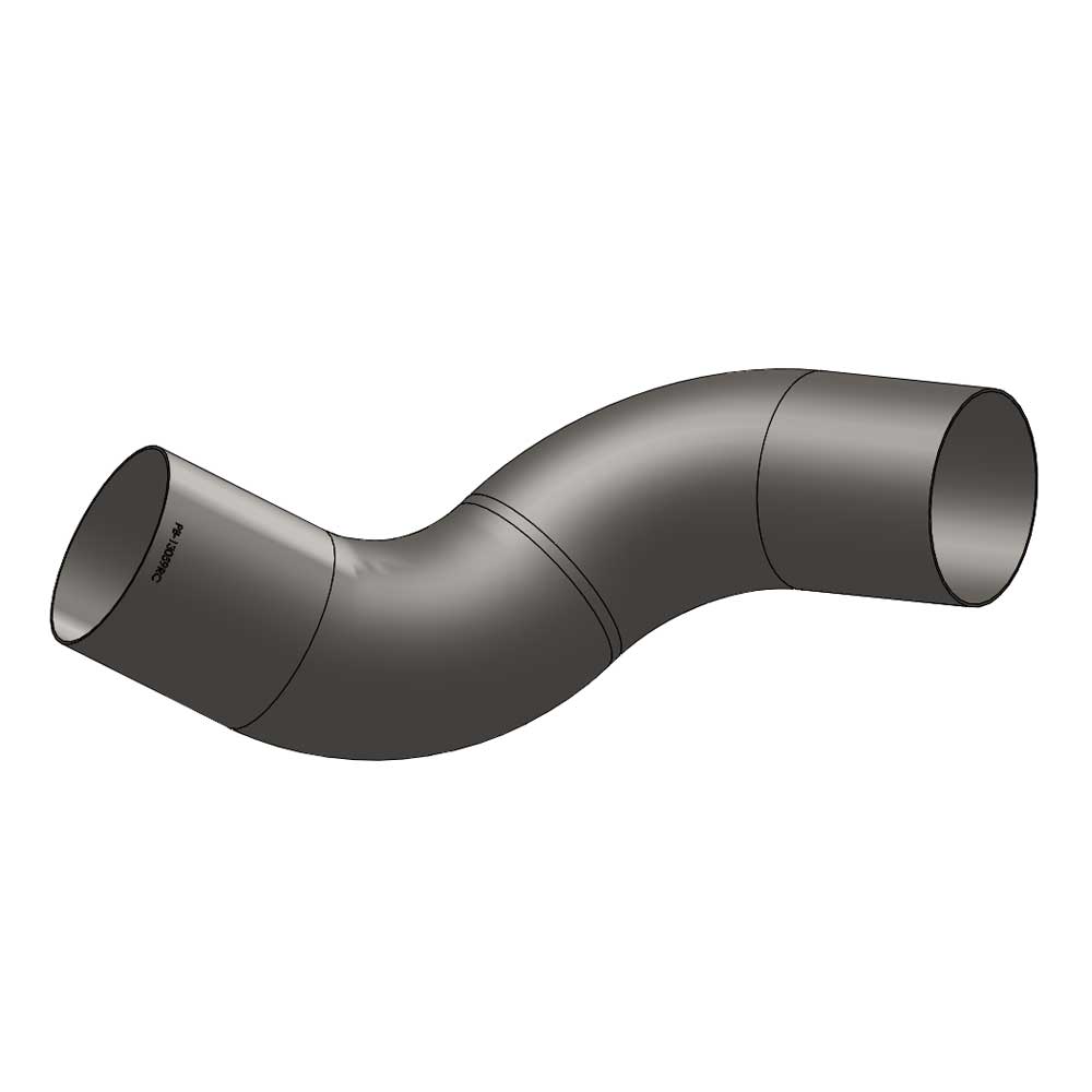 Peterbilt 377 5"OD Chrome Elbow, OEM 14-13059RCP - Right Side