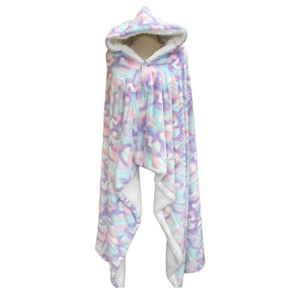50" x 70" Hooded Sherpa Taffy Wearable Throw