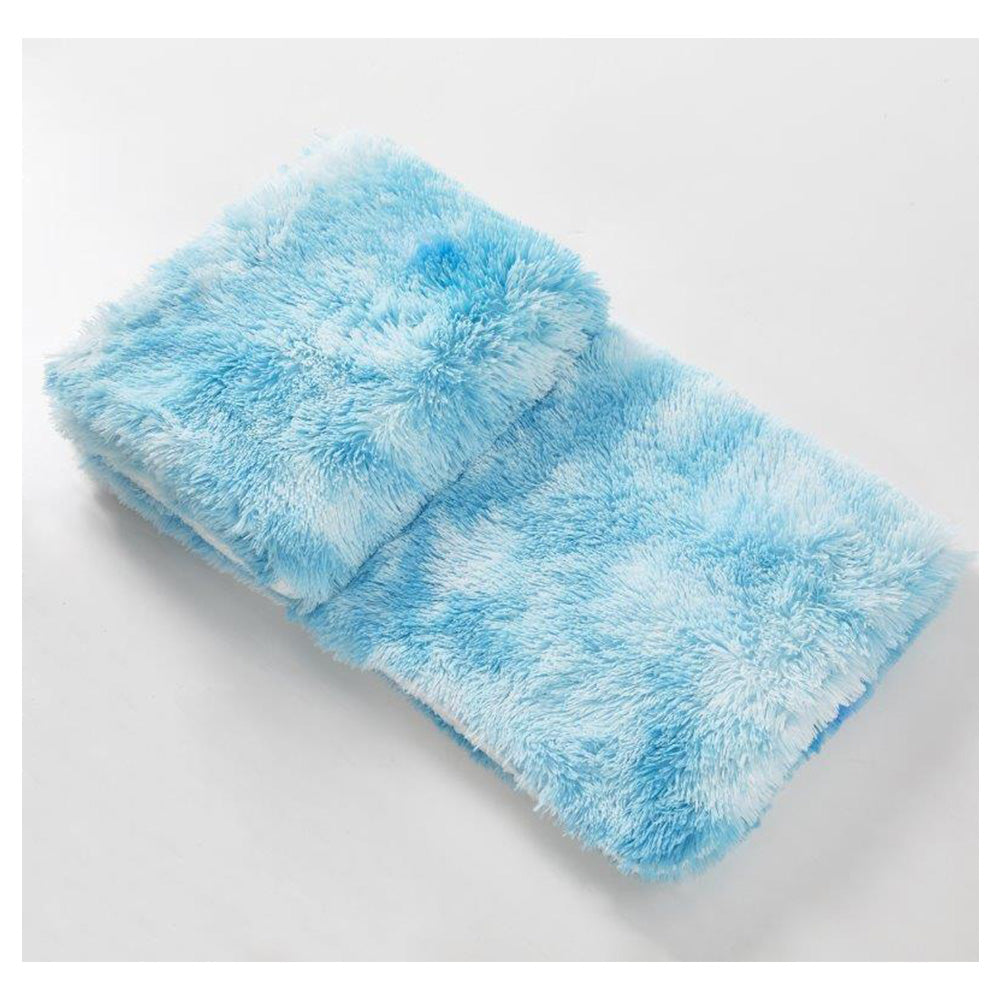 50" x 70" Hooded Sherpa Blue Sky Wearable Throw