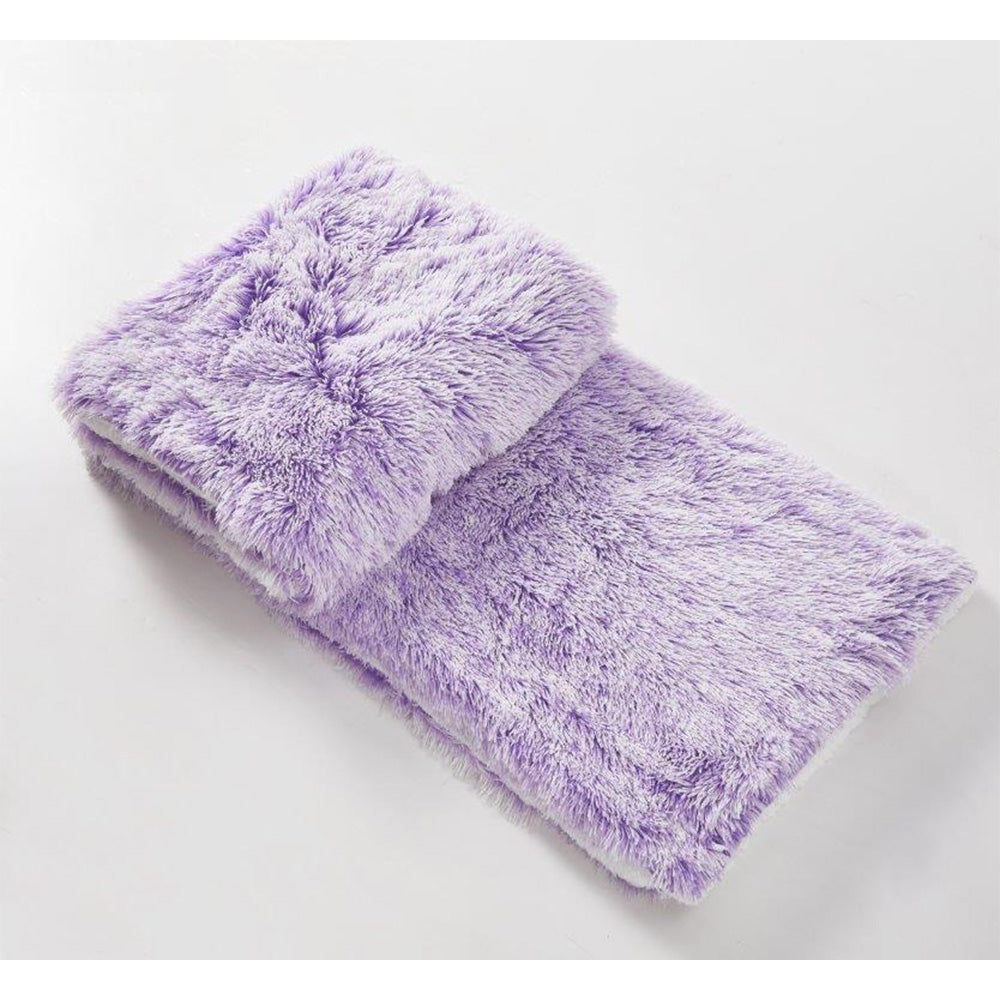 50" x 70" Hooded Sherpa Orchid Frost Wearable Throw