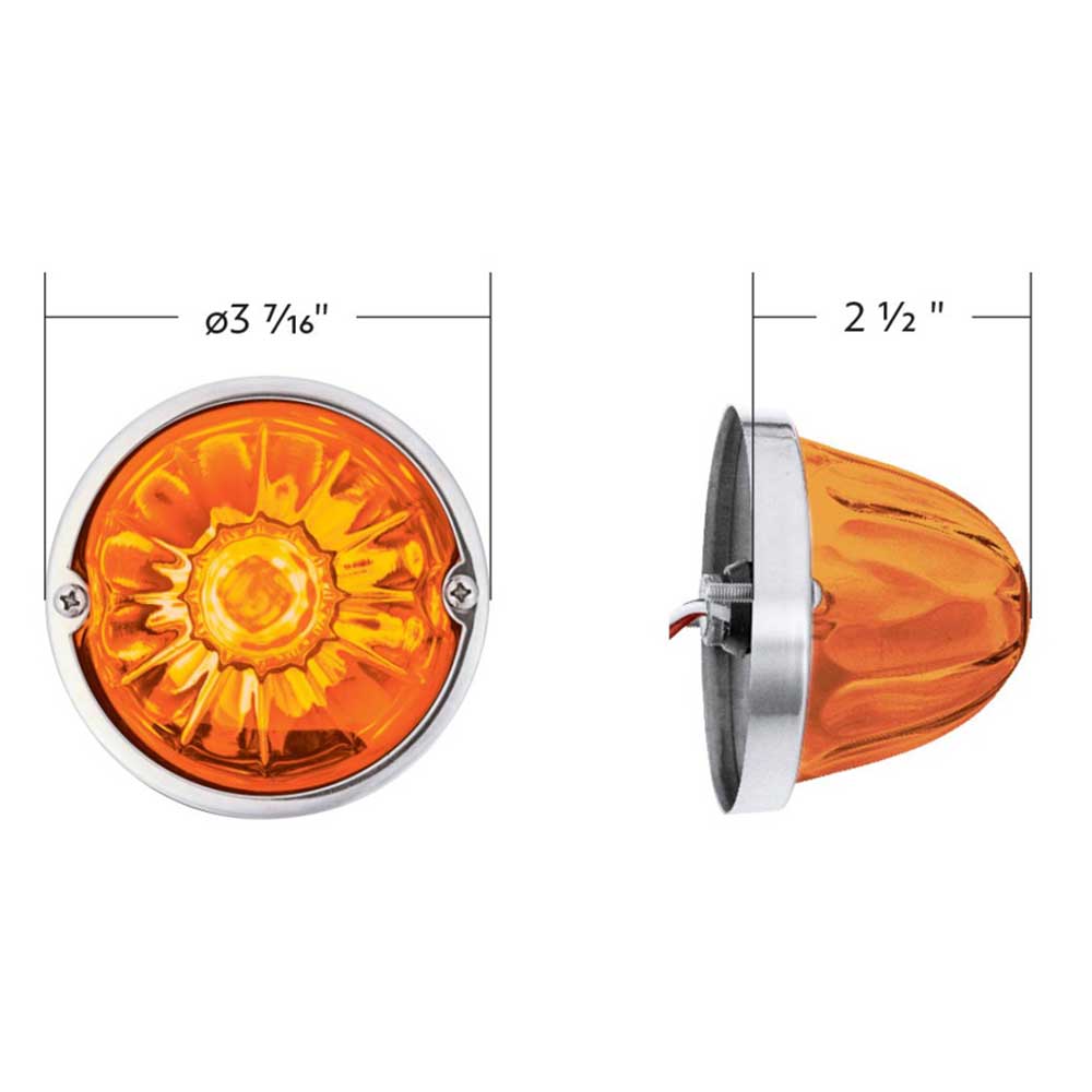 3-1/2" Glass Watermelon 4 LED Light Kit