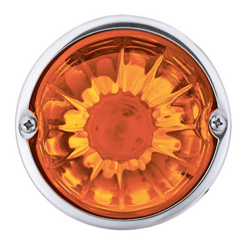 3-1/2" Glass Watermelon LED Light with Stainless Bezel Kit