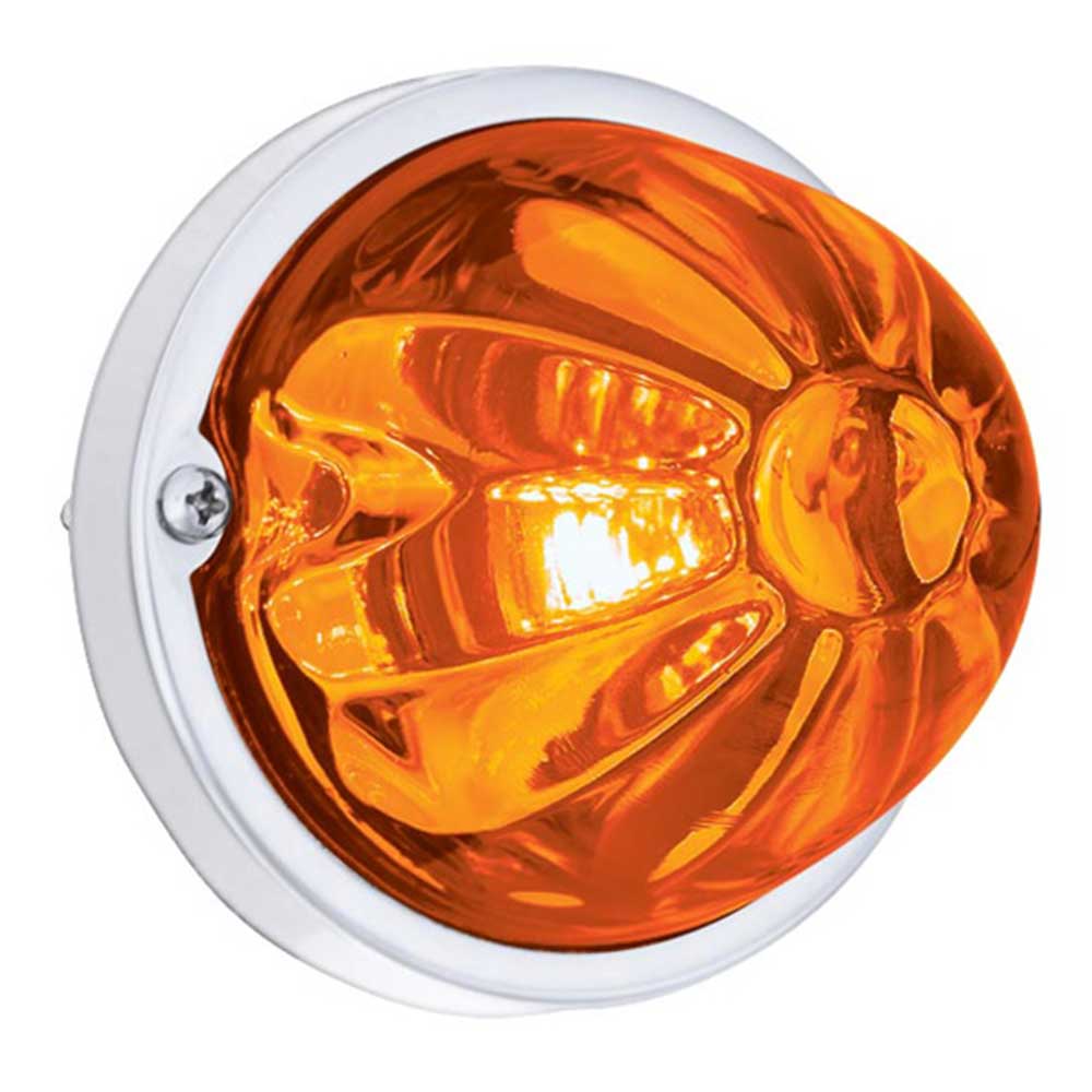 3-1/2" Glass Watermelon LED Light with Stainless Bezel Kit