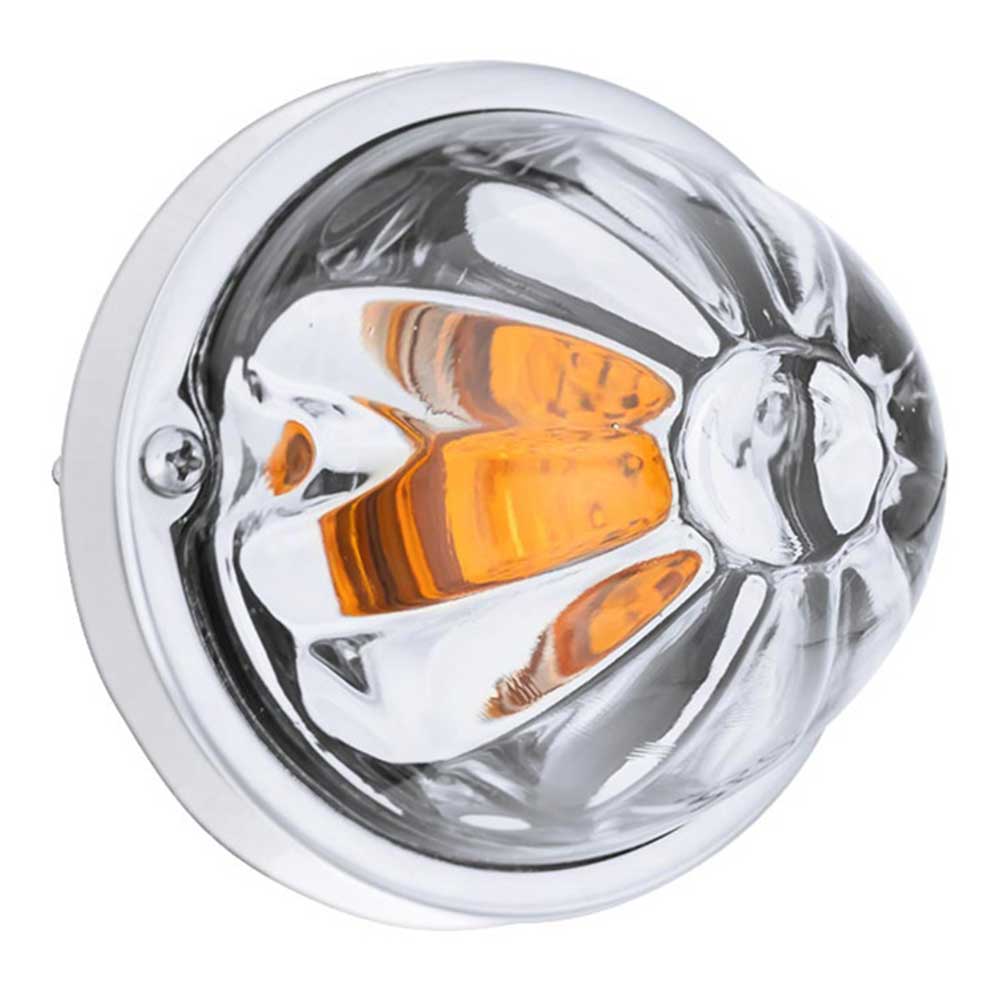 3-1/2" Glass Watermelon LED Light with Stainless Bezel Kit
