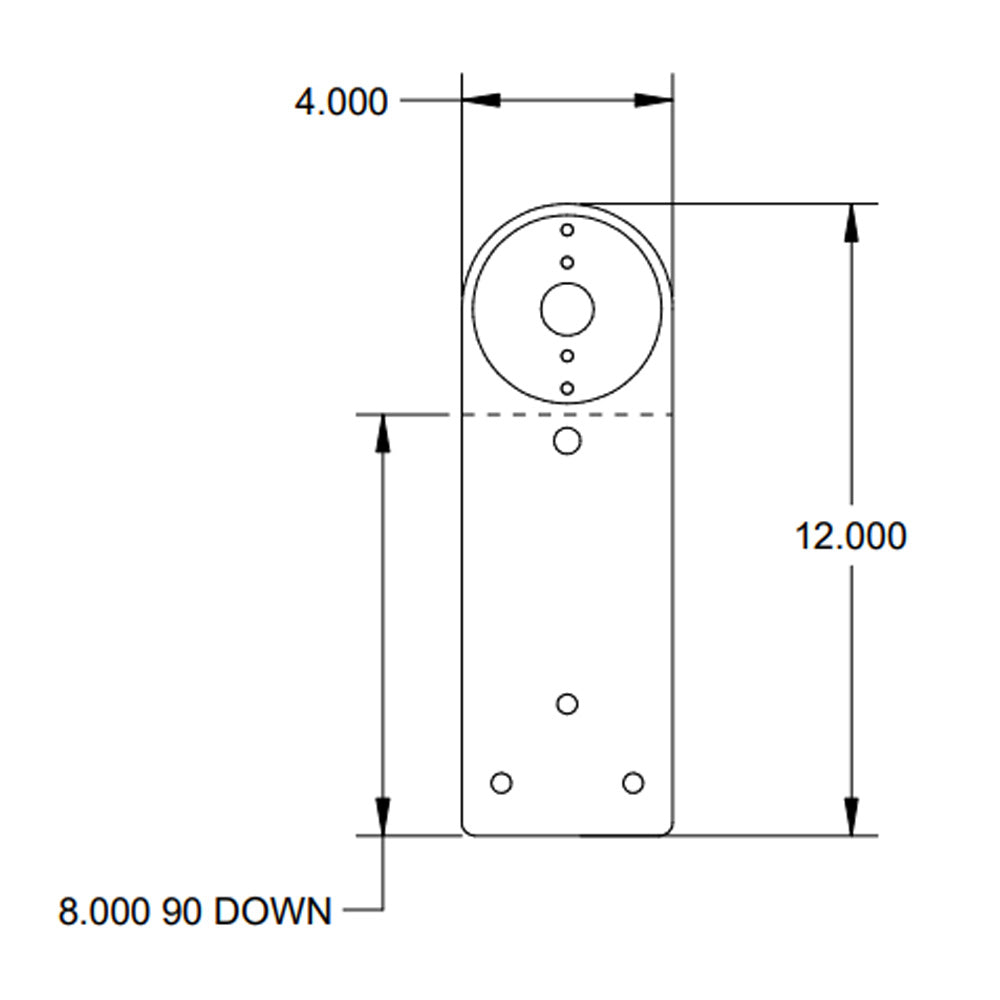 Tire Guard Bumper Bracket with 1 Watermelon Light Mounting Hole