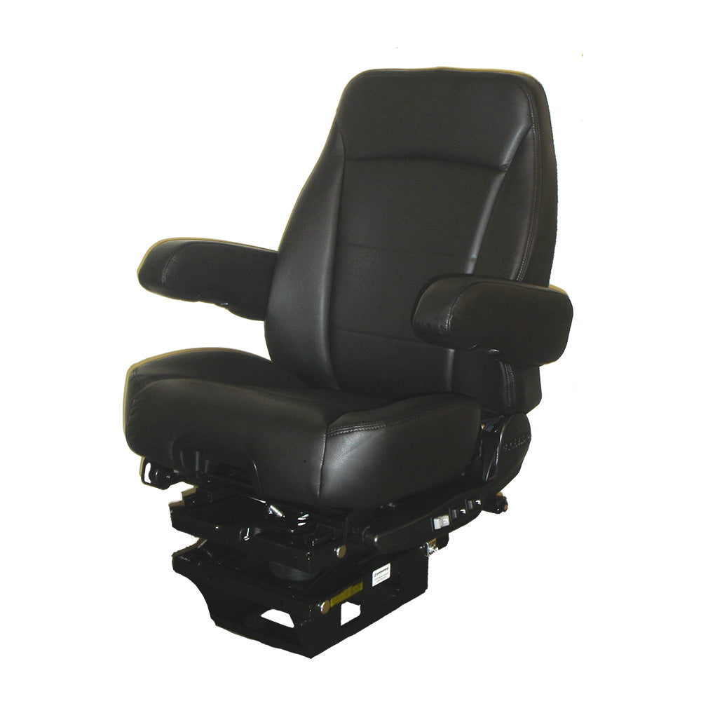 Atlas II Lo Pro DuraLeather Dual Arm Black Mid Back Seat