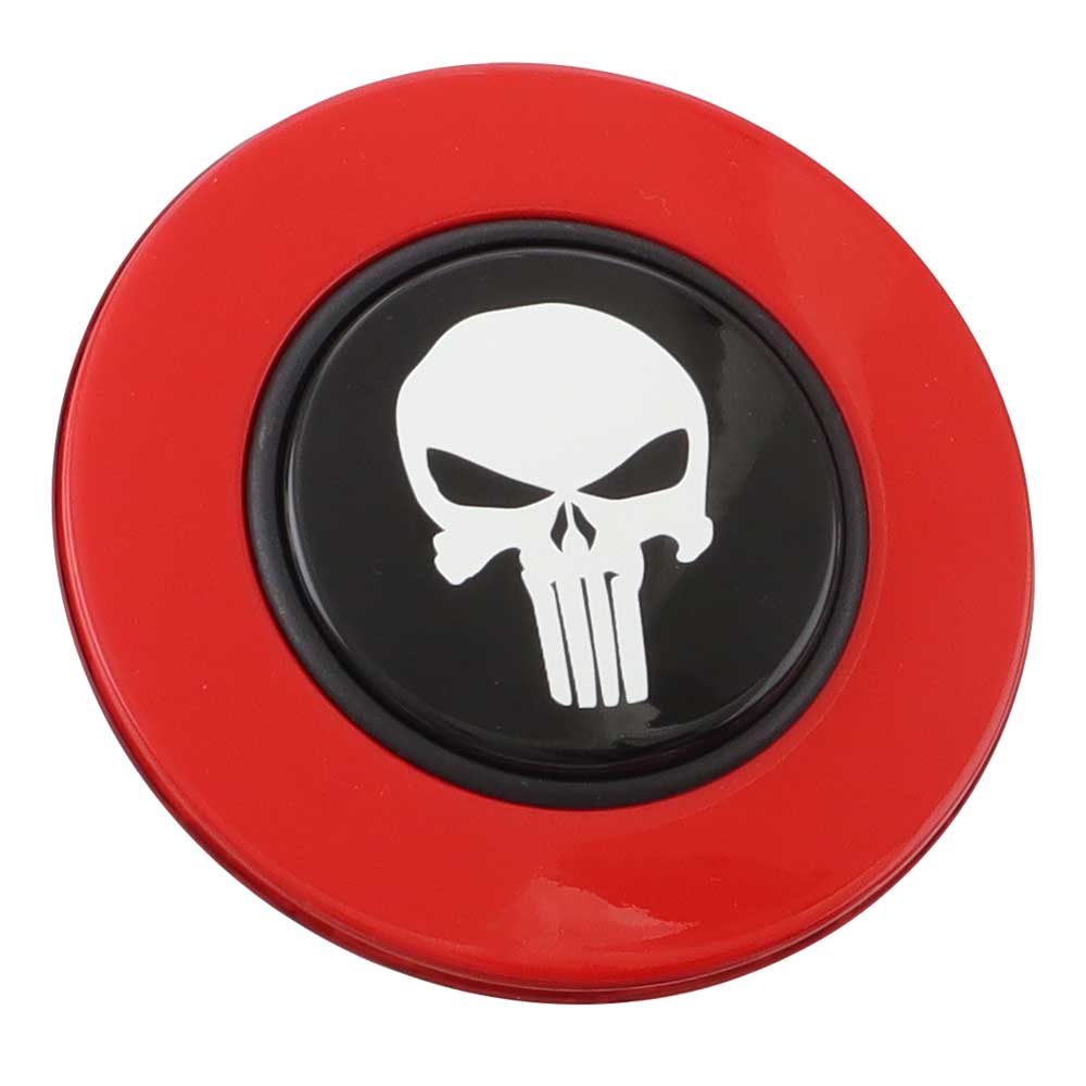 Magnetic Horn Button with Punisher on Black Medallion