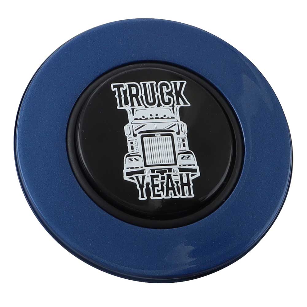 Magnetic Horn Button with Truck Yeah on Black Medallion