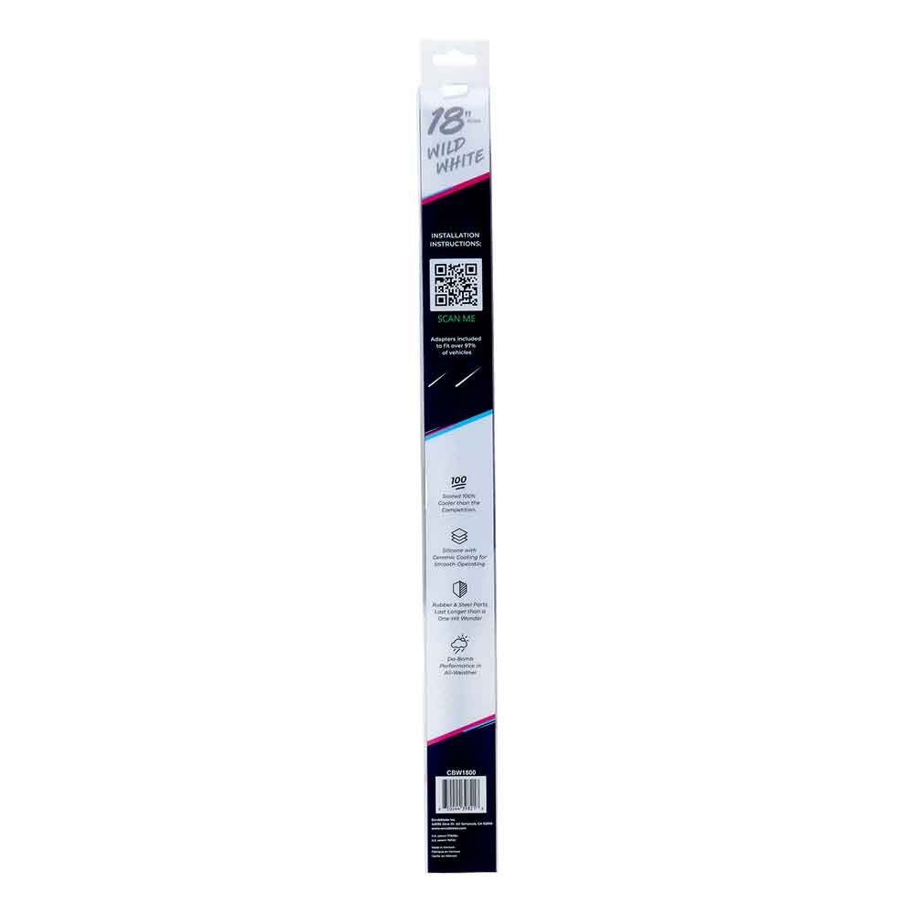 Scrubblade White Silicone Shadeblade Wiper Blade