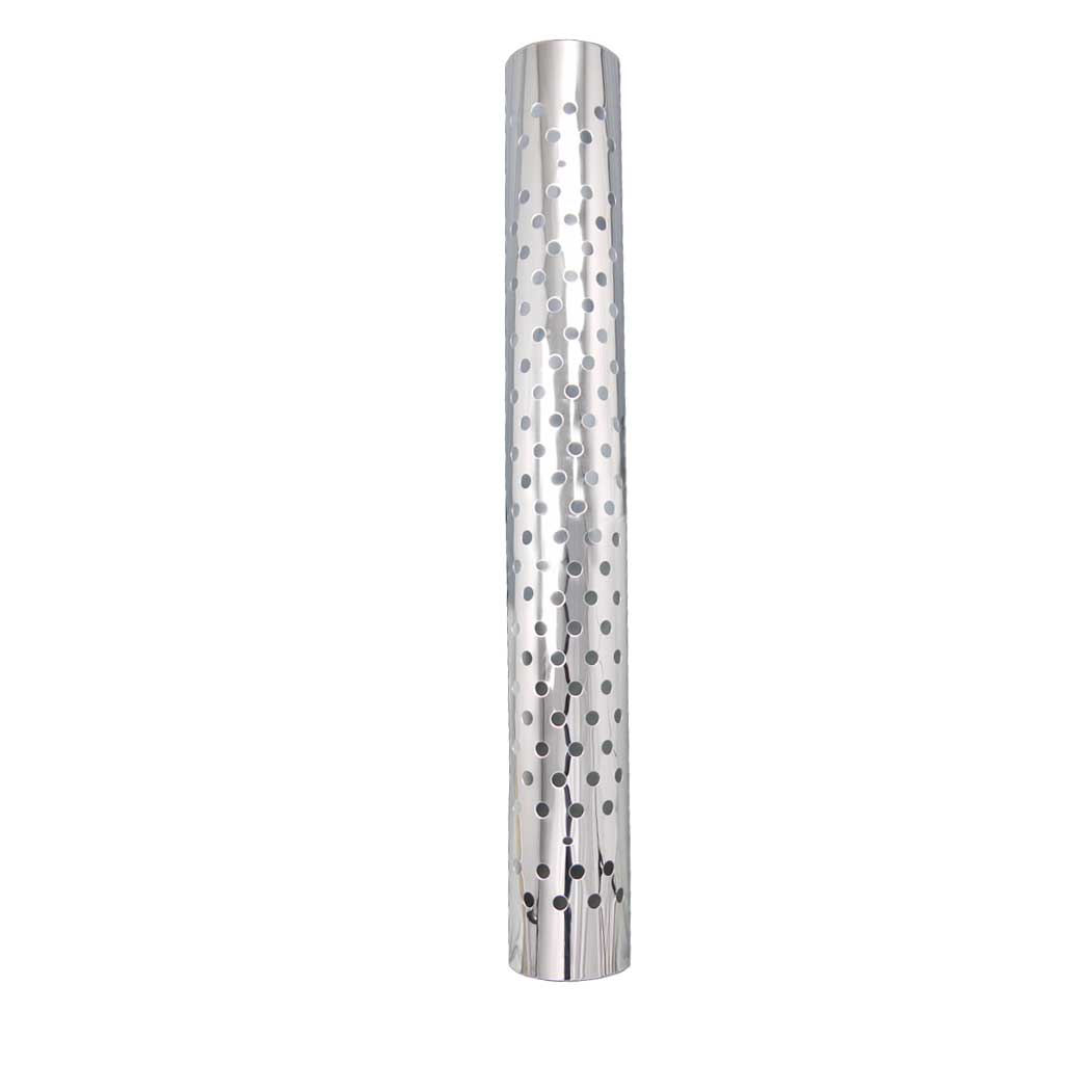 8"- 10"D x 42"L 180 Degree Stainless Steel Heat Shield with Round Hole Cutouts