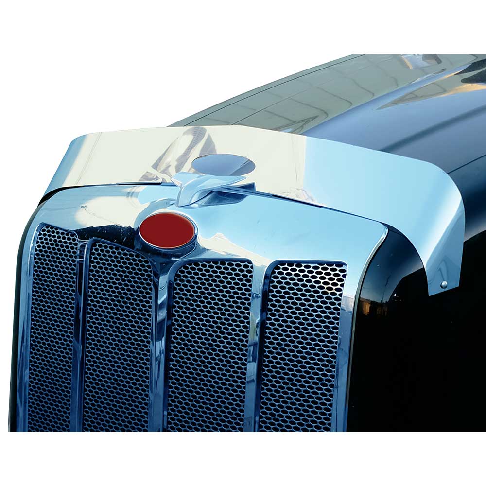 Peterbilt 579 2013-2021 Stainless Steel 6" Bug Shield with Oval Cutout