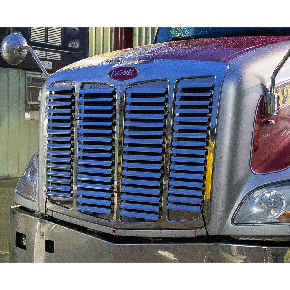 Peterbilt 579 2013 - 2021 Stainless Steel Grill Insert with 66 Louvers