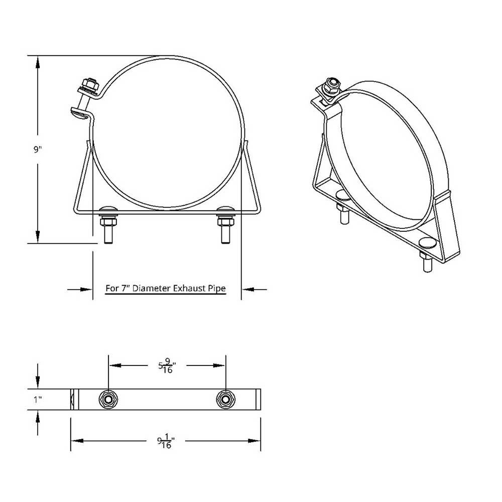 Kenworth 7" Stainless Steel Exhaust Clamp