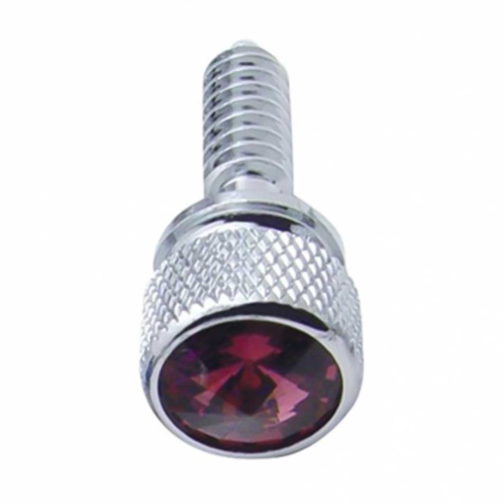 Peterbilt 1/4" - 20 Thread Knurled Head Dash Screw with Crystal - 14 Pack