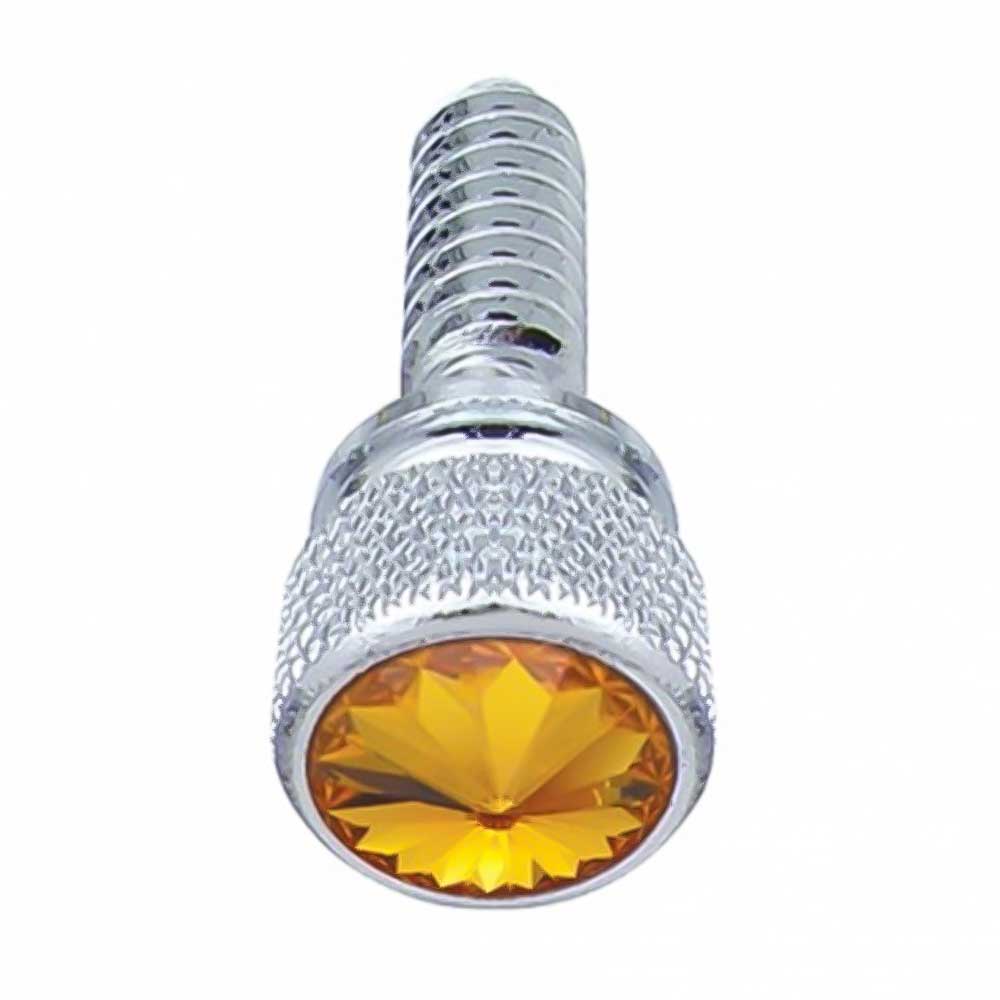 Peterbilt 1/4" - 20 Thread Knurled Head Dash Screw with Crystal - 14 Pack