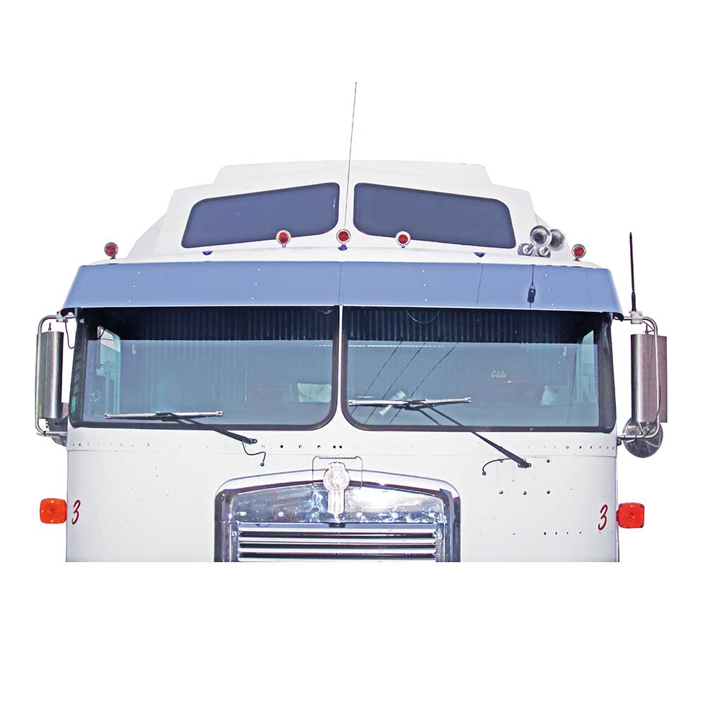 1968-2002 Kenworth K100E, K100C Stainless Steel 13" Drop Visor
