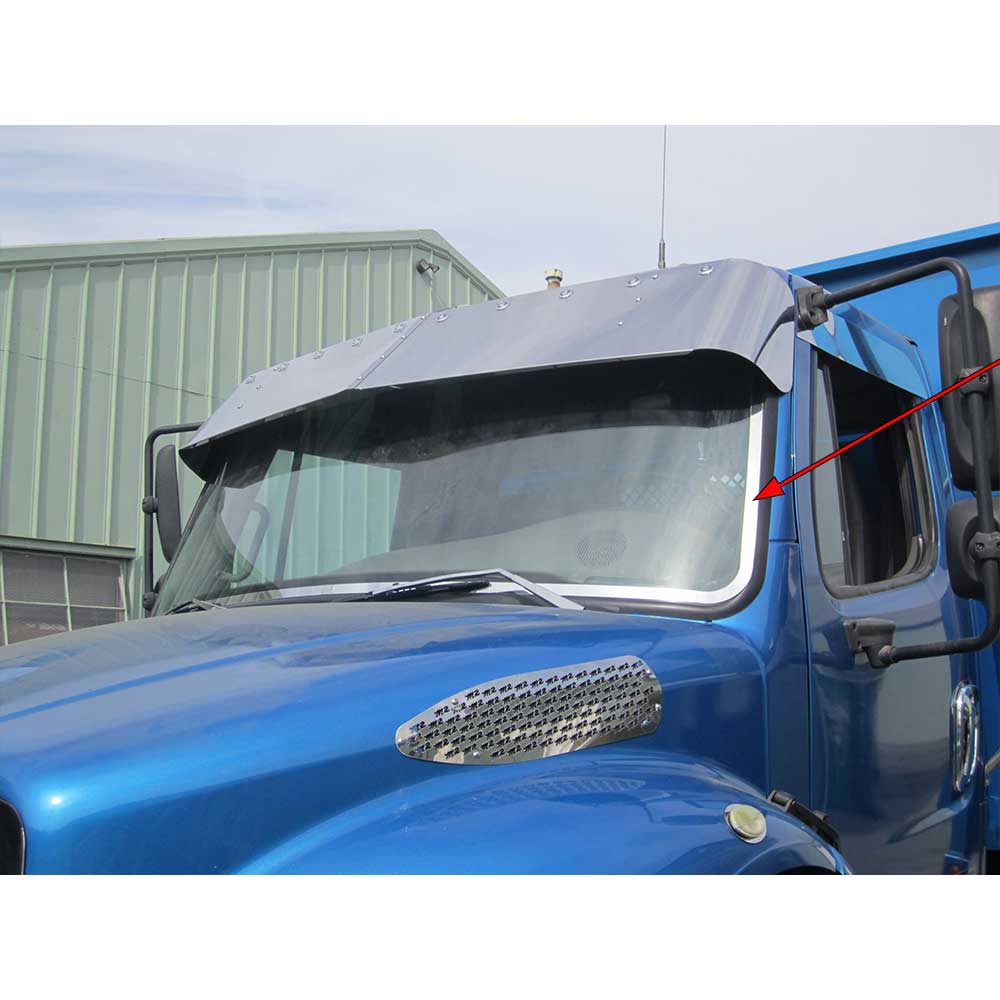 Freightliner M2 Business Class Stainless Steel Windshield Trim