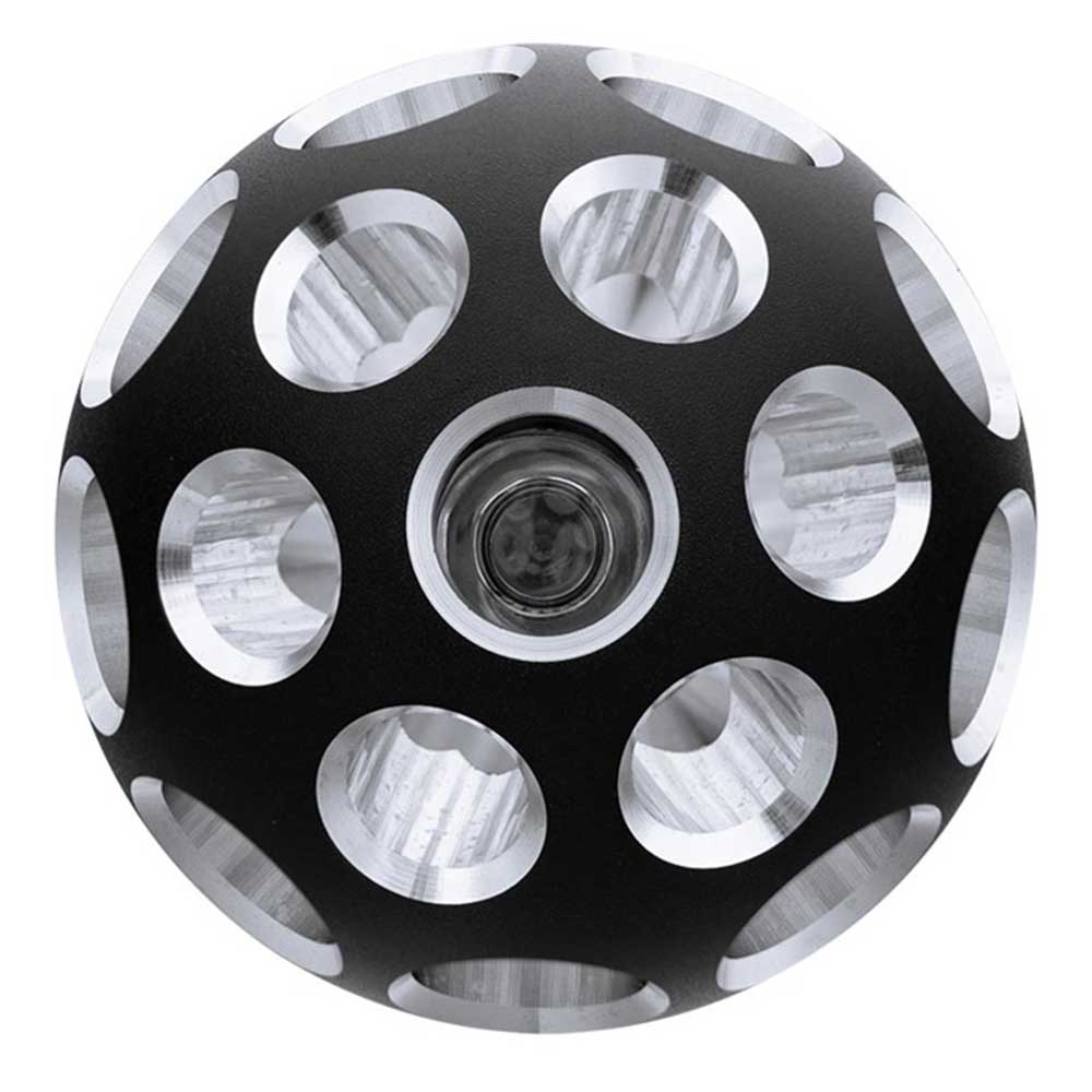 Black Thread-On Anodized Phoenix Style Ball Gearshift Knob with LED 13/15/18 Adapter