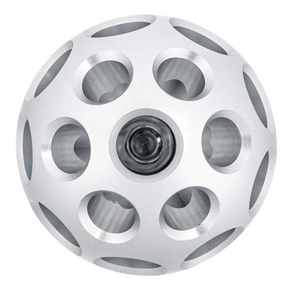 Silver Thread-On Anodized Phoenix Style Ball Gearshift Knob with LED 13/15/18 Adapter