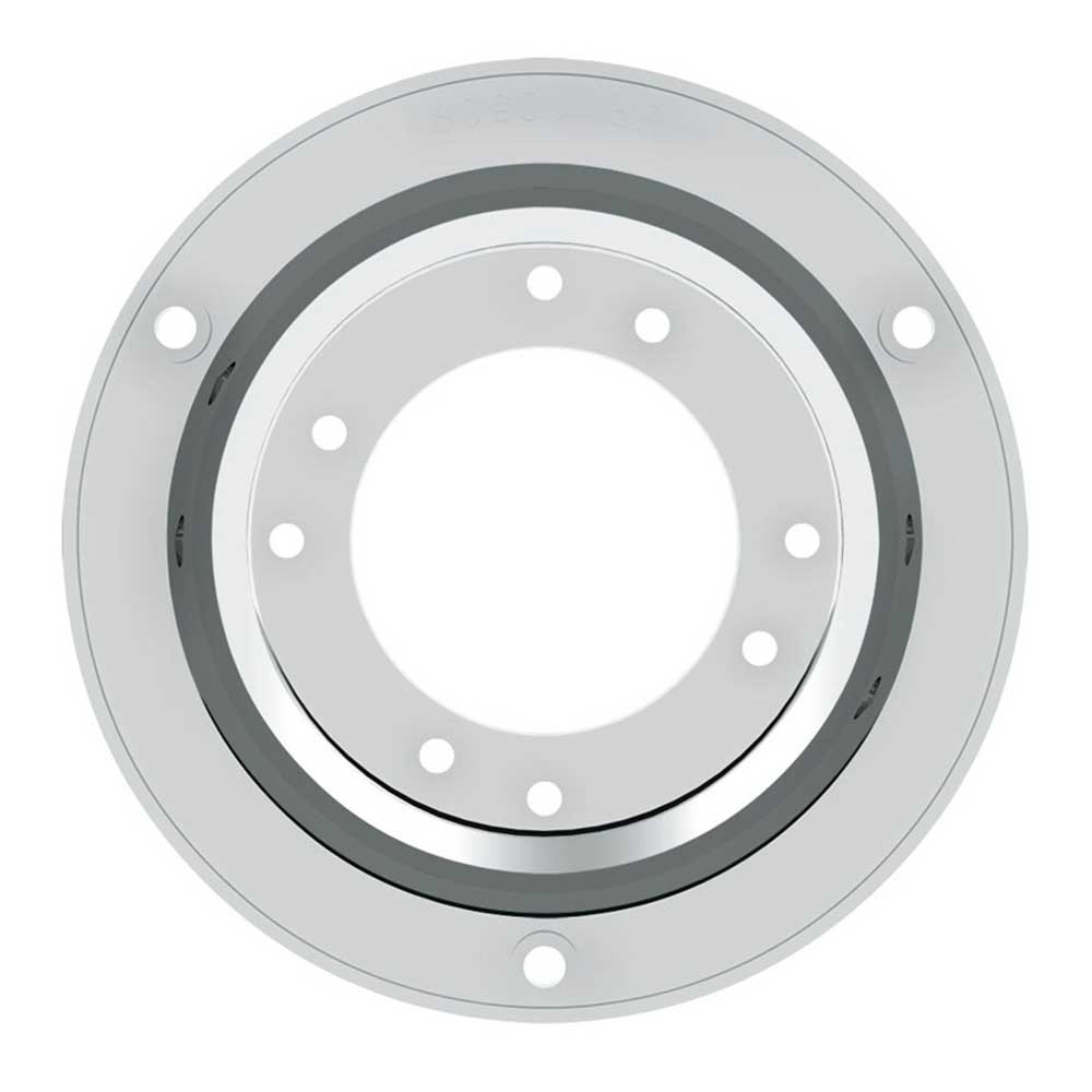 4" Convex Chrome Sleeper Bunk LED Adapter for 2" Watermelon Light