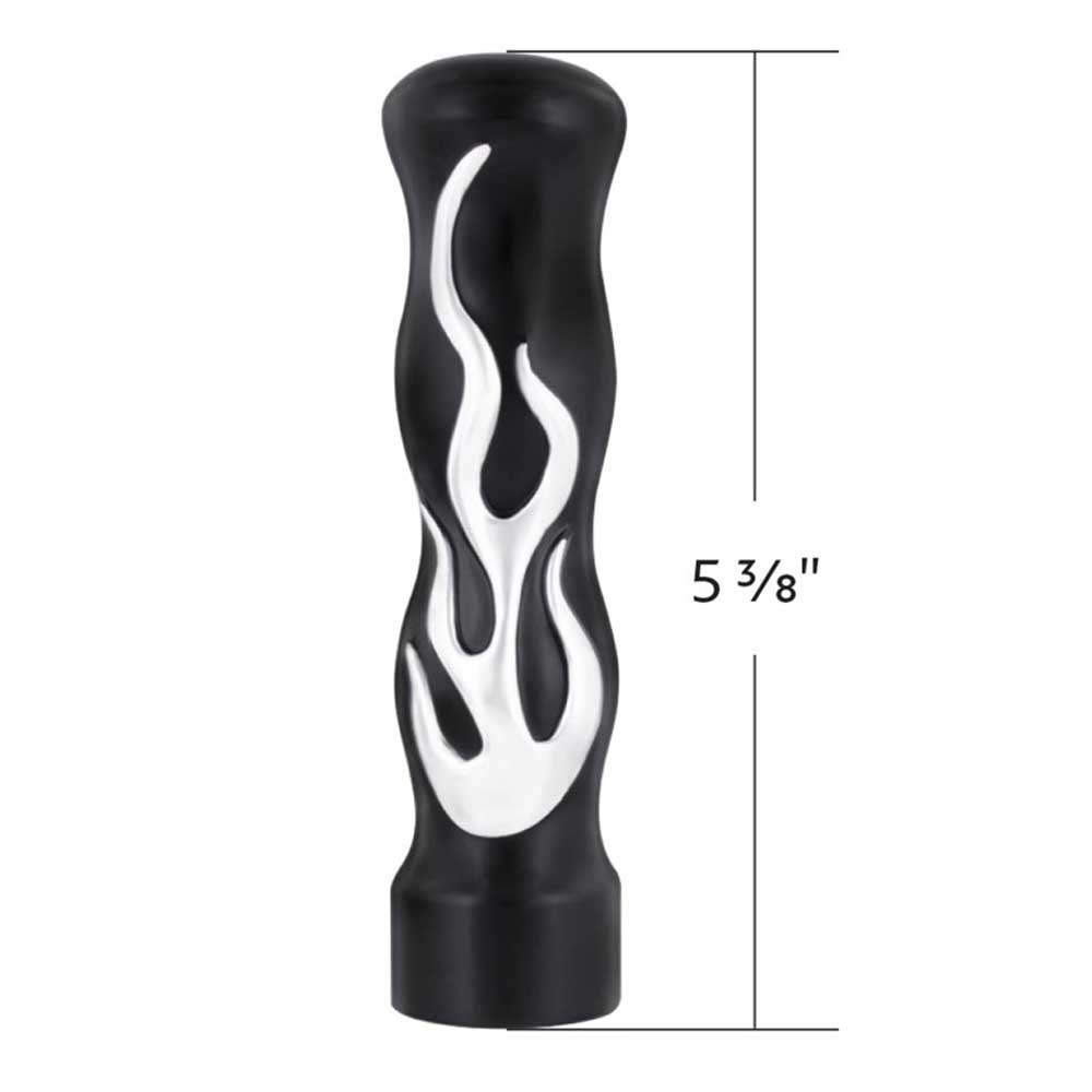 1/2" - 13 Thread On Black with Chrome Flames Gearshift