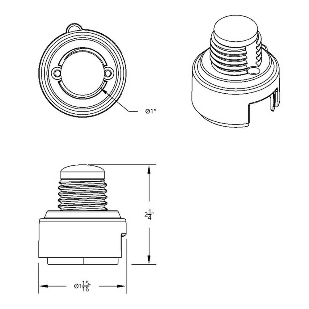 M30x3.5 Thread-On Gearshift Adapter with LED Mount for Eaton Fuller 13/15/18 Speed