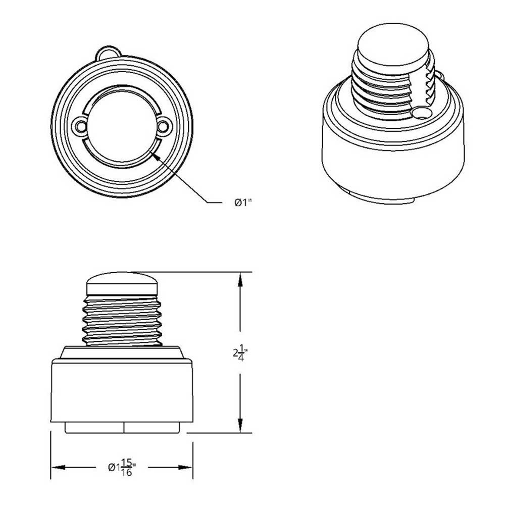 M30x3.5 Thread-On Gearshift Adapter with LED Mount for Eaton Fuller 9/10 Speed