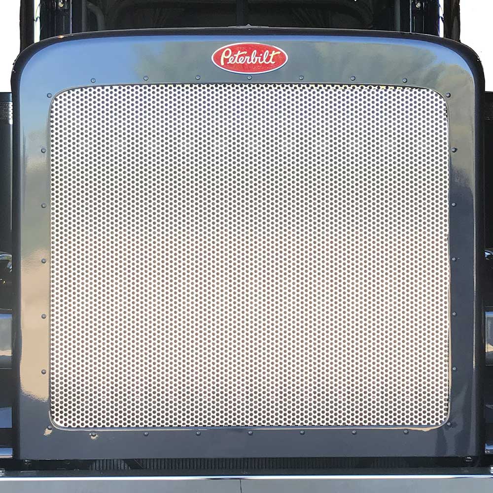Peterbilt 389, 589 SS Punched Grill Insert with 3/8" Round Holes