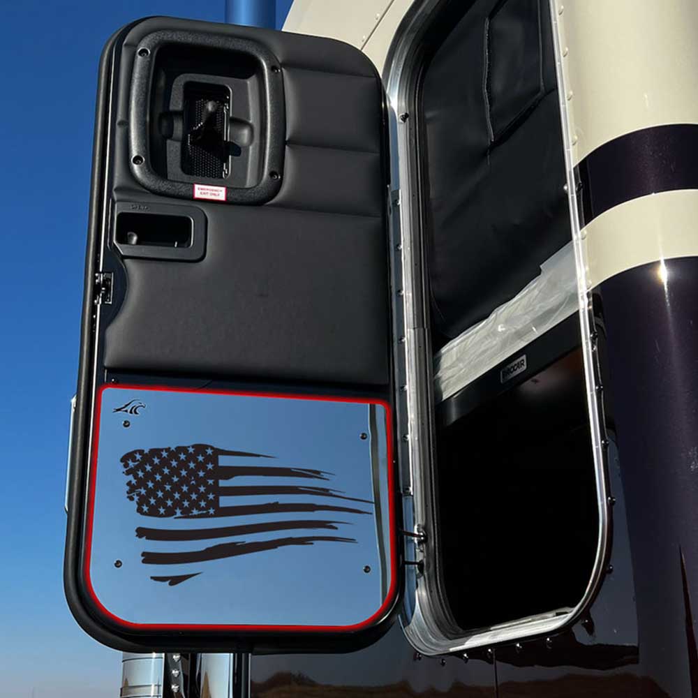 Peterbilt 589 USA Flag Sleeper Door Accent Plate