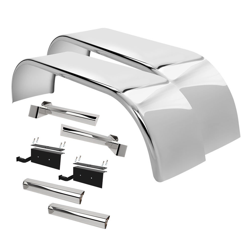 133" 304 SS Full Tandem Smooth Fender PB Air Trac Suspension with Mounting Kit