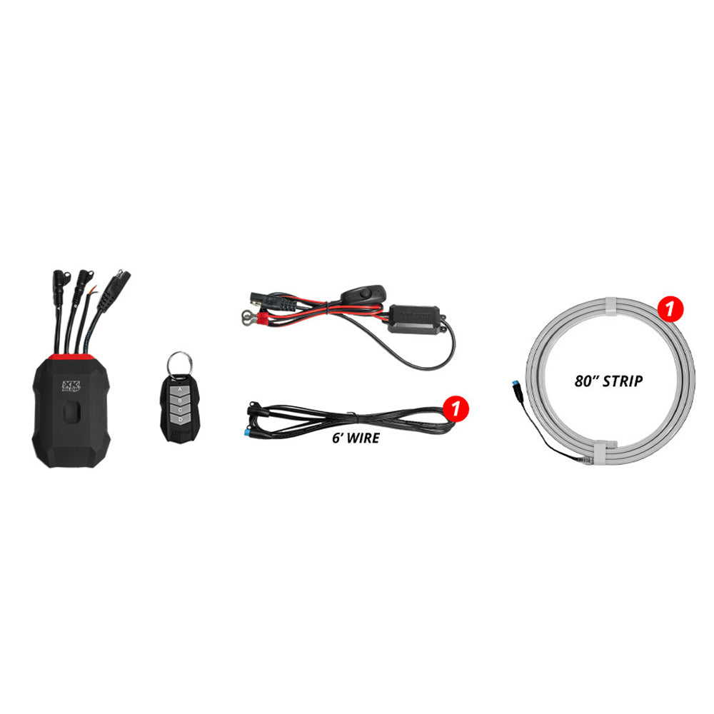 XKMax 80" Grill and Trunk LED Light Strip Kit