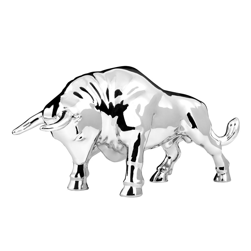 Chrome Fighting Bull Hood Ornament