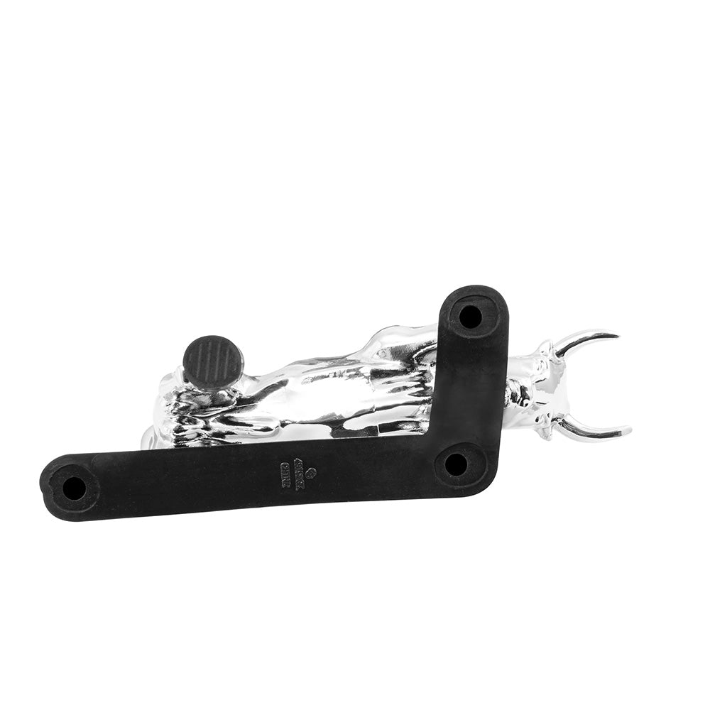 Black Powder Coated Fighting Bull Hood Ornament