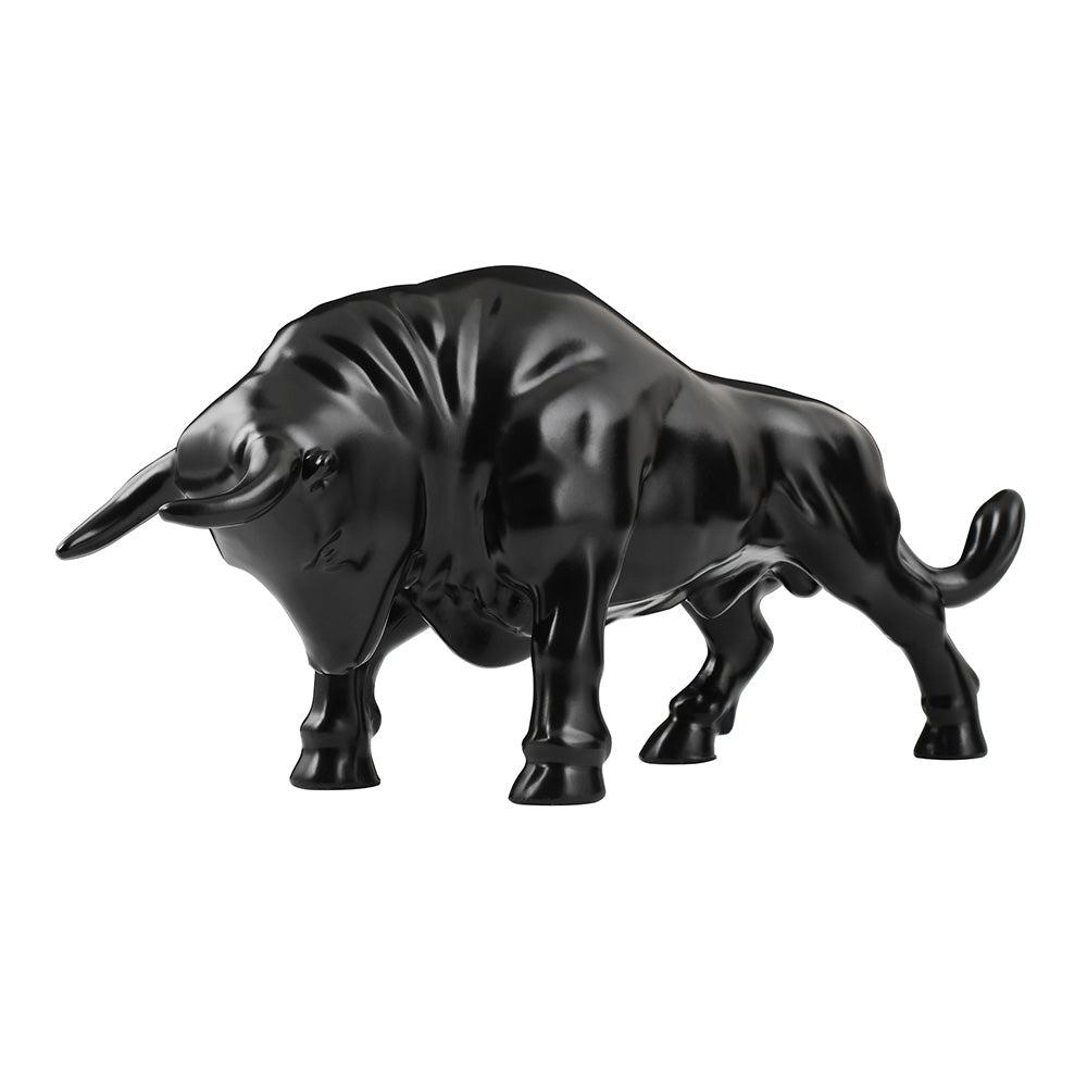 Black Powder Coated Fighting Bull Hood Ornament