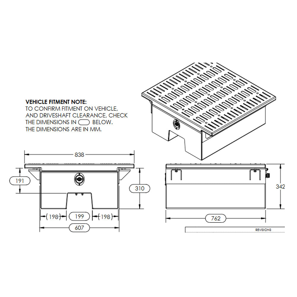 30" In-Frame Black Hard Coated Battery Box