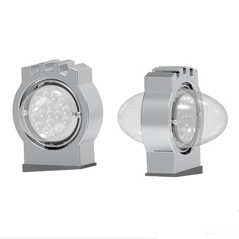 Kenworth Logo Shaped Stainless Steel Turn Signal Standard Watermelon LED Lights