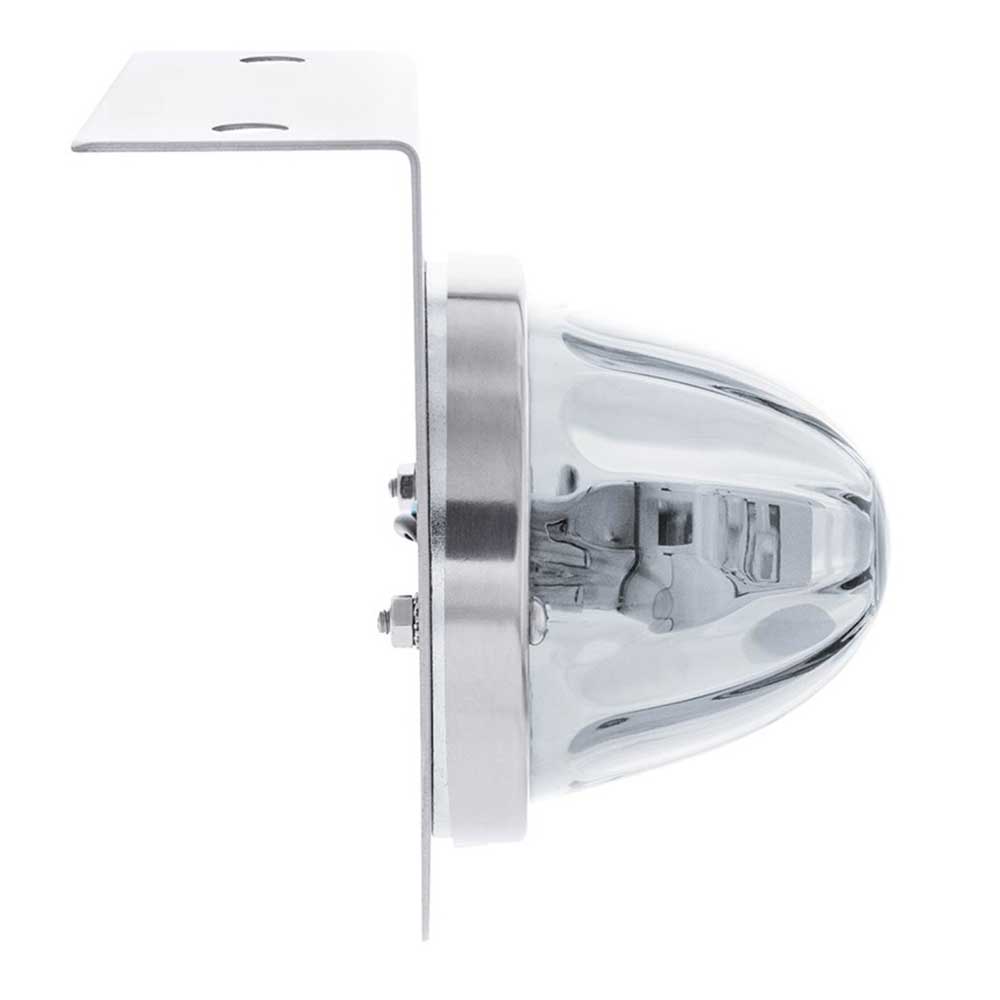 UltraBurst Clear Glass Watermelon Light With Stainless Steel Light Bracket Kit with Red LED