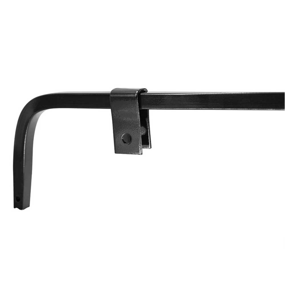 Black Straight Mud Flap Hangers with Mounting Hardware