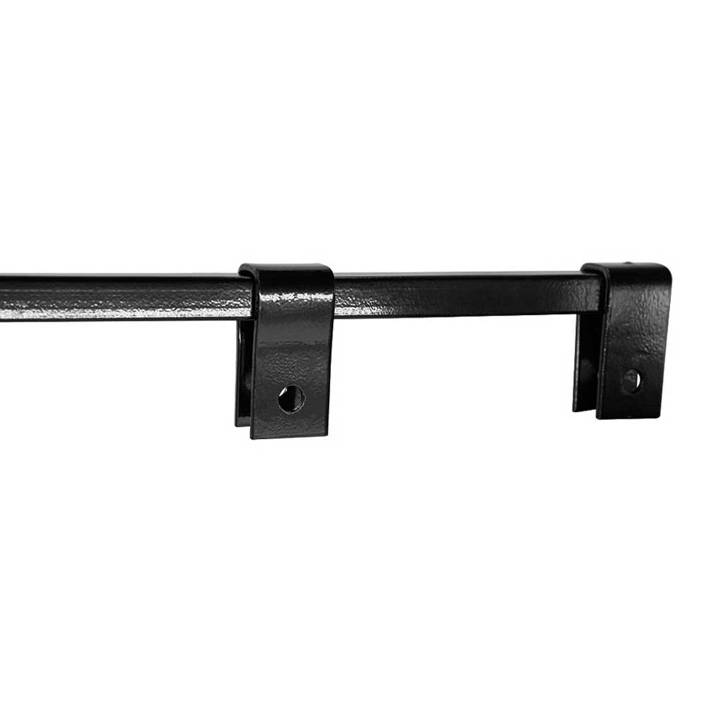 Black Straight Mud Flap Hangers with Mounting Hardware
