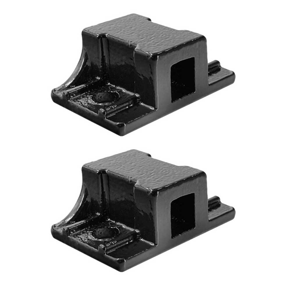 Black Straight Mud Flap Hangers with Mounting Hardware