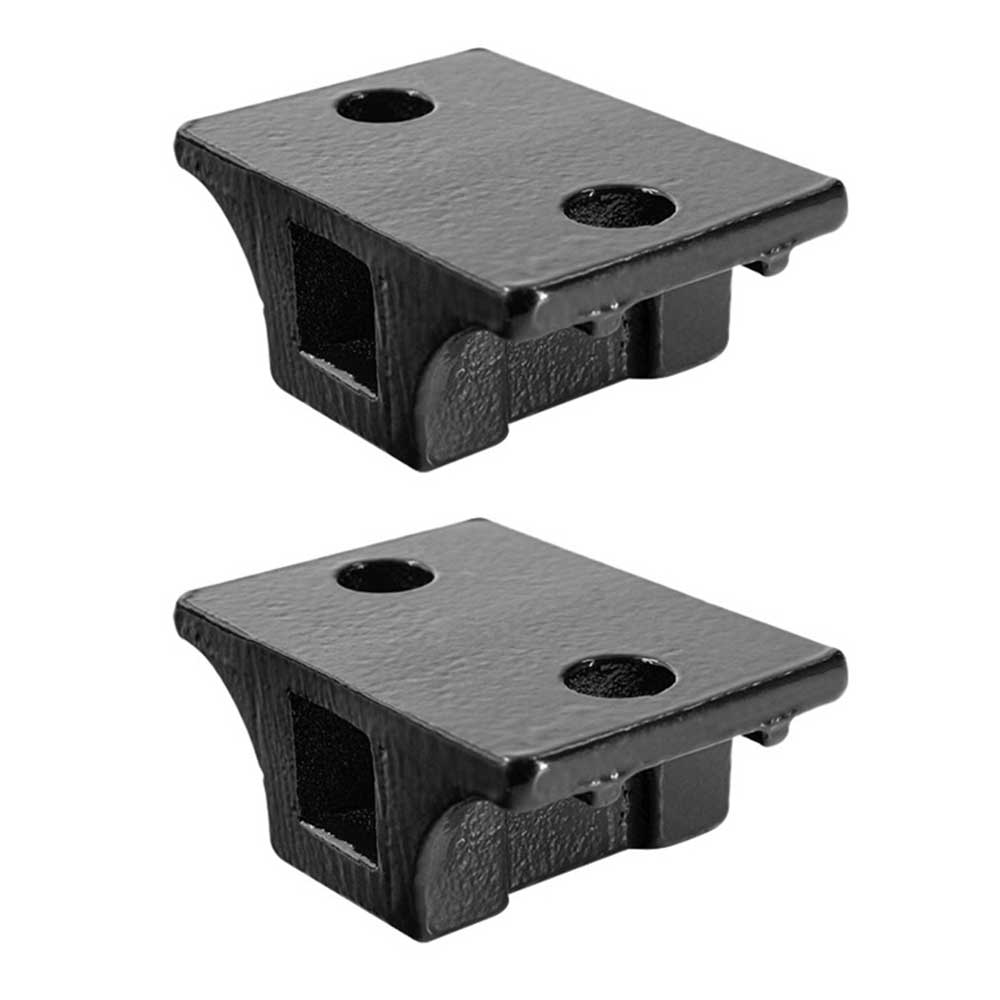 Black Straight Mud Flap Hangers with Mounting Hardware