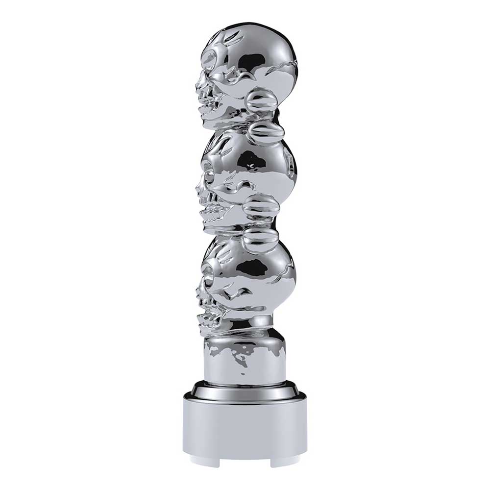 Three Skull Chrome Shift Knob with Eaton Fuller 9/10 Speed Adapter