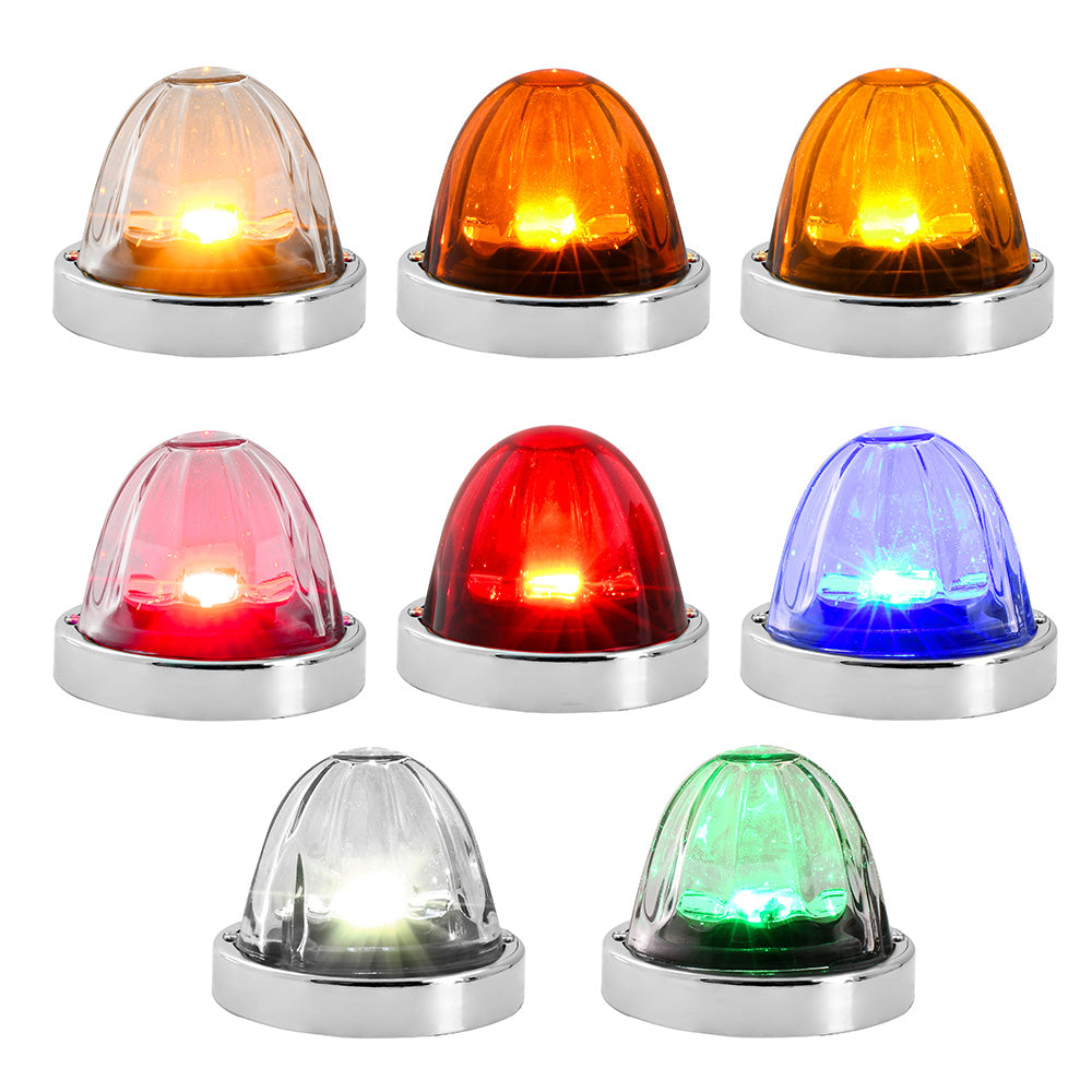 3.5" Super Star Watermelon LED Light – Surface Mount, Sealed Glass Lens, SS Bezel