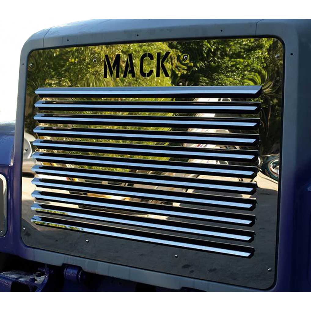 Mack CH Stainless Steel Louvered Grille with Mack Logo Punch