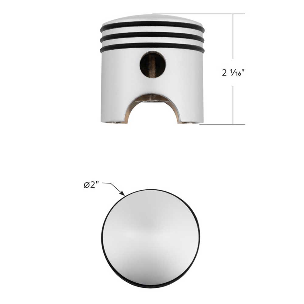 1/2"-13 Thread On Chrome Piston Knob