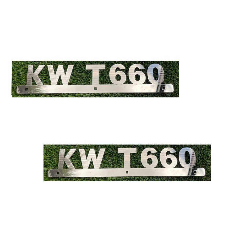 Kenworth T660 Stainless Steel Side Logo, Pair