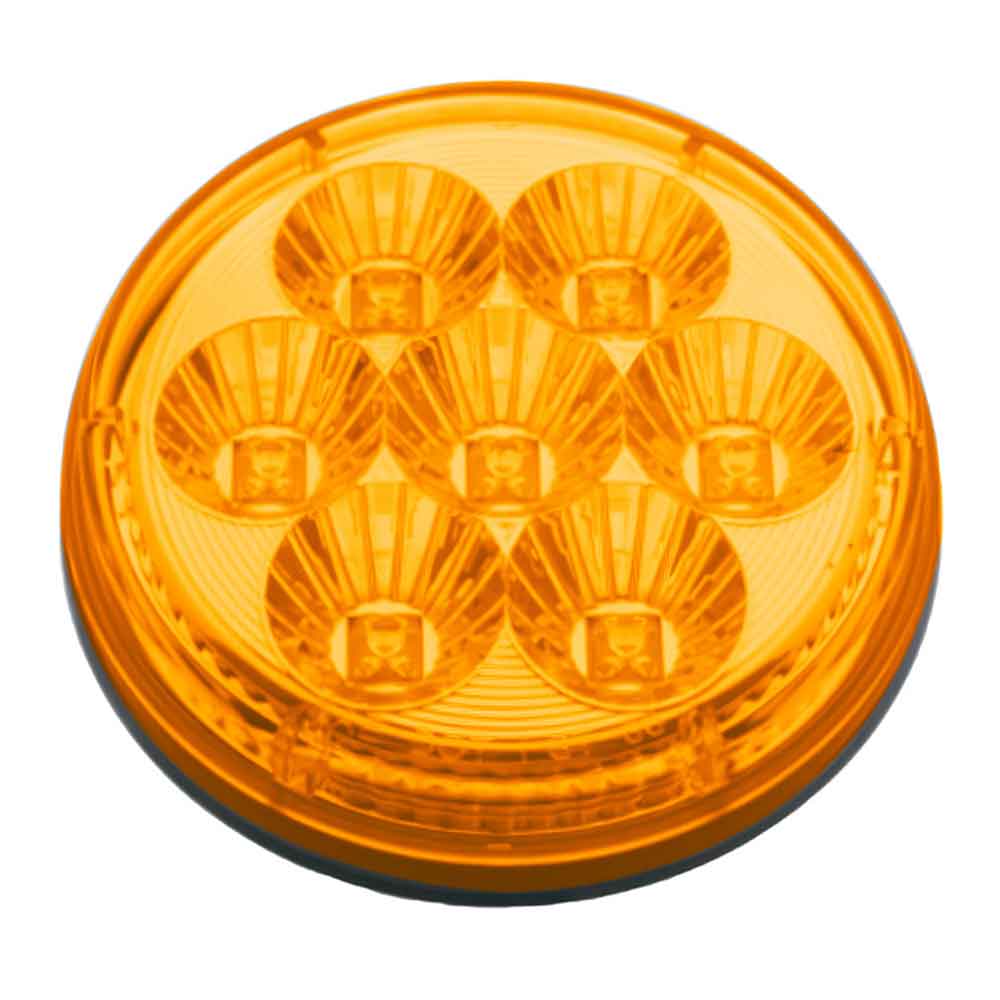 4" Amber 7 LED Reflector Turn Signal Light
