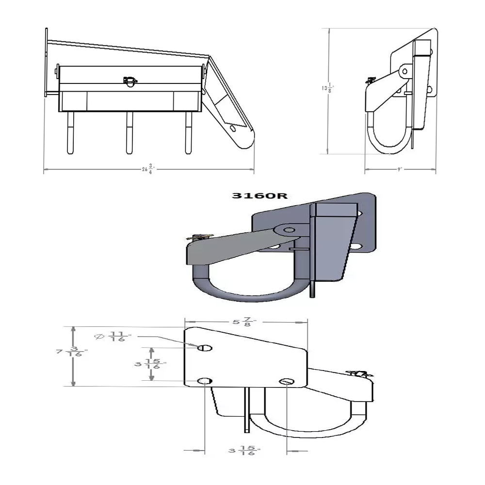 Tire and Mud Flap Chain Hanger