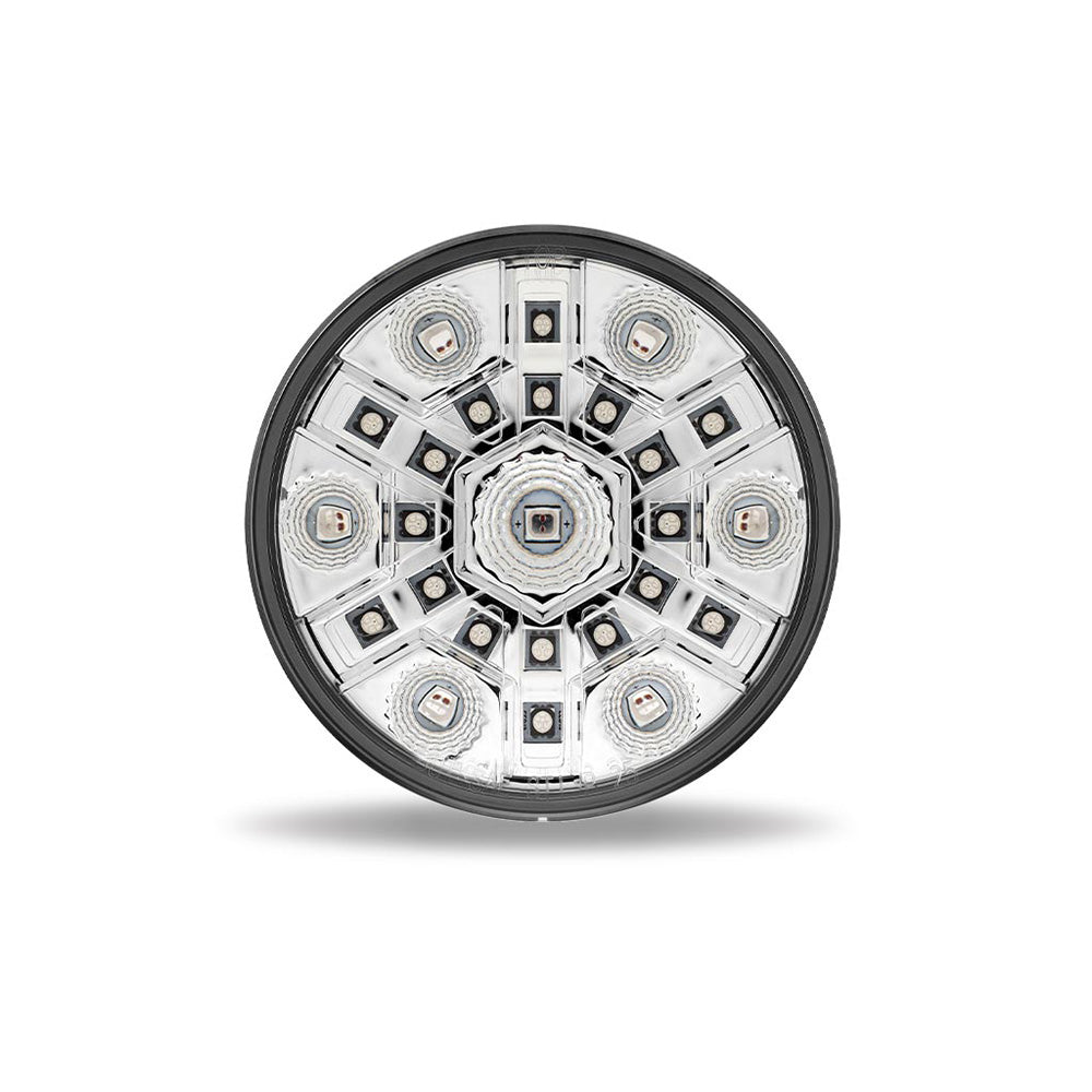 Red/RGB 4" Round Stop, Turn and Tail with 24 LED Lights