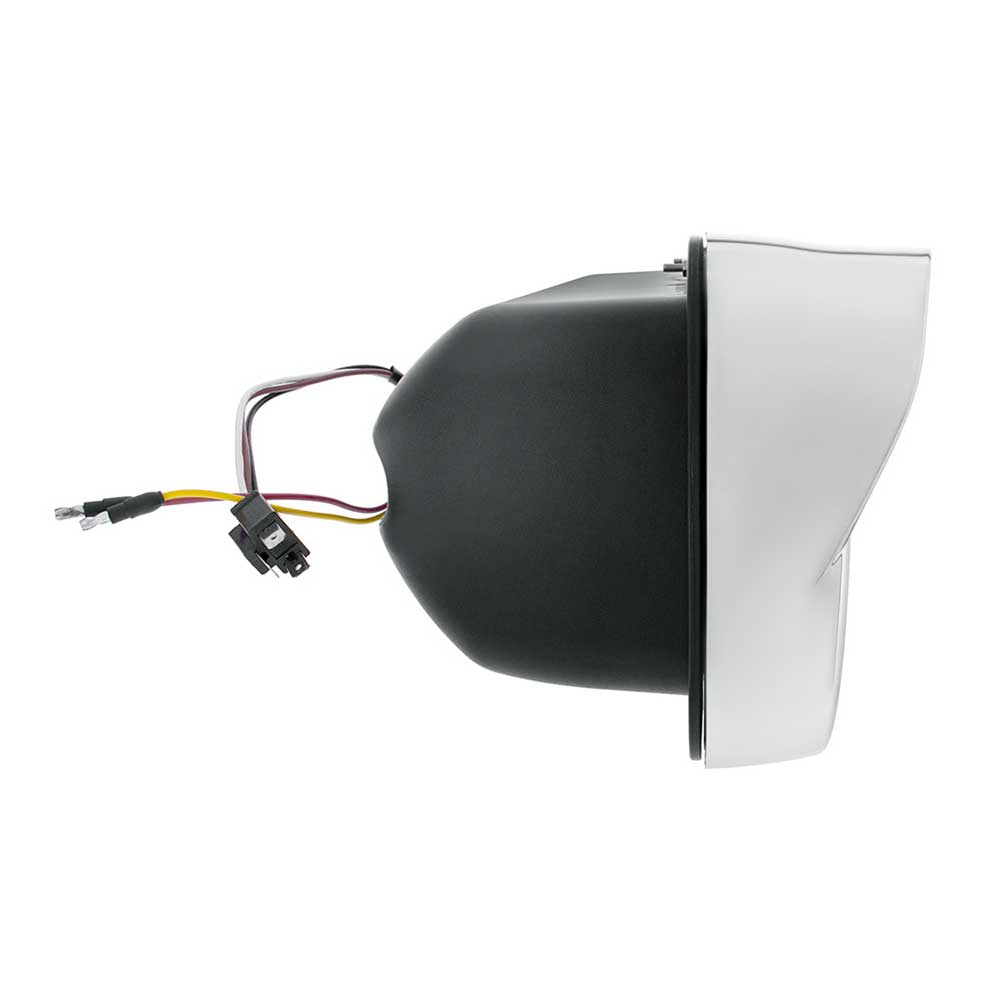 High Power LED Black Inner Housing Headlight w/ Turn Signal, Position Light